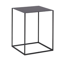 Laden Sie das Bild in den Galerie-Viewer, JORI Ascot JR-t938 Beistelltisch, Metall schwarz, Sattelleder-Platte black
