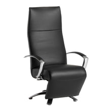 Laden Sie das Bild in den Galerie-Viewer, Der JR-3760 Brainbuilder Größe Medi Jori Relaxsessel Brainbuilder JR-3760 mit Multimove-Funktion, Leder schwarz, Kopfteil verstellbar
