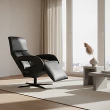 Laden Sie das Bild in den Galerie-Viewer, JORI JR-7960 Symphony Monomove Medi Relaxsessel in Nappaleder schwarz mit 4-Stern-Fuß in modernem Wohnambiente
