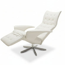 Laden Sie das Bild in den Galerie-Viewer, JORI Square JR-7980 Medi Relaxsessel in Nappaleder Celia mit Synchronmechanik Leder weiß
