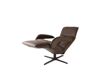 Laden Sie das Bild in den Galerie-Viewer, Seitenansicht in Liegeposition – JORI Symphony Relaxsessel JR-7960 in Celia Truffo mit ergonomischer Form
