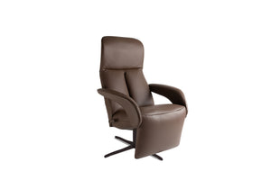 Gesamtansicht des JORI Relaxsessels Symphony JR-7960 in Celia Truffo – elegante Linienführung und Komfortoptik