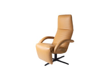 Laden Sie das Bild in den Galerie-Viewer, Rechtsseitige Ansicht des SYMPHONY Relaxsessels von JORI in Celia Oro mit ergonomischem Sitzaufbau
