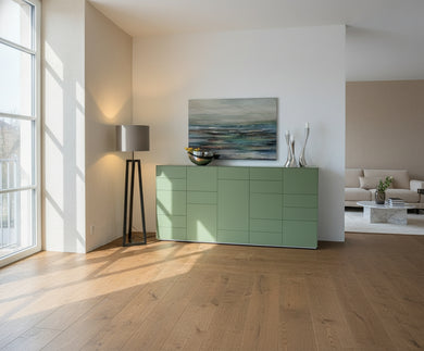 Kettnaker SOMA Highboard im Wohnambiente – 6 Türen à 60 cm, Lack matt