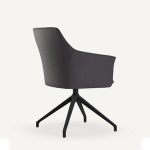 Rückansicht des Leolux Drehstuhls Mara Cruz mit elegantem Design und stabilem Drehgestell