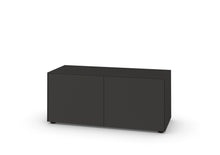 Laden Sie das Bild in den Galerie-Viewer, Türmodul 1573878 von Piure Nex Pur Box in Graphite (P44), 2 Türen, 120 × 50 × 48 cm, minimalistisches Lowboard-Design – freigestellt vor weißem Hintergrund.
