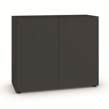 Laden Sie das Bild in den Galerie-Viewer, Hochformatiges Sideboard-Modul Piure Nex Pur Box 2016300 in Graphite, freigestellt, 2 Türen, grifflos, 120 × 100 × 48 cm.
