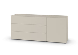 Sideboard Piure Nex Pur Box 2023800 in Farbe Silk – grifflose Fronten, klare Linien, minimalistisches Design.