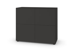 Piure Nex Pur Box 2041200 in Graphite – minimalistisches Highboard mit 4 Türen