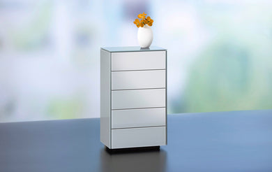 Scholtissek Kommode Novus 5 Schubladen 60 x 110 x 42 cm, Glas matt oder glänzend