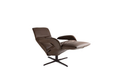 Laden Sie das Bild in den Galerie-Viewer, Jori Symphony JR-7960 Relaxsessel in Leder Celia truffo (dunkelbraun), Ausführung Monomove  4-Stern-Fuß gewellt  in Schwarz 
