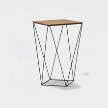 Laden Sie das Bild in den Galerie-Viewer, Scholtissek Beistelltisch, Drahthocker Statique, Massivholz, verschiedene Ausführungen
