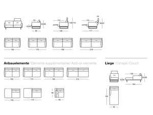 Intertime Weibelweibel kleines Sofa Mellow Designmöbel Sauerland Möbel Zeppenfeld Olpe Stoffsofa Ledersofa