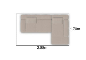 Jori Loungesofa, Ecksofa Longueville Landscape JR-8180 Stoff Bembebis verschiedene Größen
