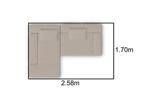 Jori Loungesofa, Ecksofa Longueville Landscape JR-8180 Stoff Bembebis verschiedene Größen