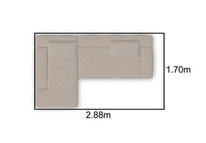 Jori Loungesofa, Ecksofa Longueville Landscape JR-8180 Stoff Bembebis verschiedene Größen