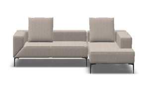 Bild zeigt das Jori Longueville Landscape Loungesofa in hochwertiger Stoff- oder Lederausführung, mit klarer Linienführung, modularer Form und verstellbaren Armlehnen – luxuriöses Sofa für modernes Wohnen mit Komfort und Designanspruch.