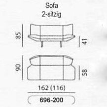 Leolux Devon kleines Designsofa verschiedene Größen Leder Senso