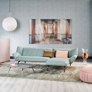 Leolux Sofa Devon in Stoffbezug mit Metallfüßen bei Möbel Zeppenfelde