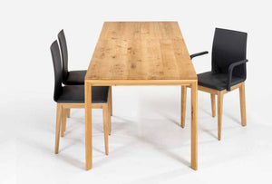 Scholtissek kleiner Ausziehtisch Küchentisch Jade 120, 140 und 160x85cm knorrige Eiche massiv,