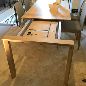 Scholtissek kleiner Ausziehtisch Küchentisch Jade 120, 140 und 160x85cm knorrige Eiche massiv,