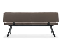 Laden Sie das Bild in den Galerie-Viewer, Girsberger  Bank Carim mit Rückenlehne verschiedene Größen von 160 bis 280 cm Breite 4- Fuß Gestell schwarz pulverbeschichtet Leder frei wählbar aus der Kollektion Donna Sitz- und Rückenlehne glatt bezogen oder mit Kapitonierung (gesteppt)
