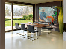 Laden Sie das Bild in den Galerie-Viewer, Schlanke Girsberger Permesso Bank mit Rückenlehne, wandnah am Essplatz
