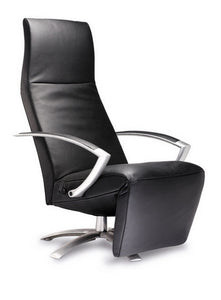 JORI JR-7760 Monomove, Leder Cavila schwarz, Gestell Aluminium poliert – Freisteller
