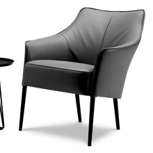 Laden Sie das Bild in den Galerie-Viewer, JORI Fuga JR-9980 Einzelsessel / Cocktailsessel mit niedrigem Rücken, Frontansicht, Gestell schwarz
