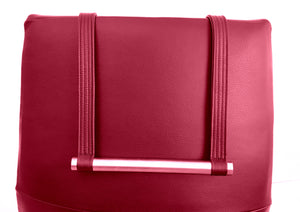 JORI Nackenkissen elliptisch 36 cm für Relaxsessel, Leder Celia Cherry, Gegengewicht Alu/Edelstahl